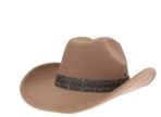 Silverton Vegan Fabric Cowboy Hat - Taupe